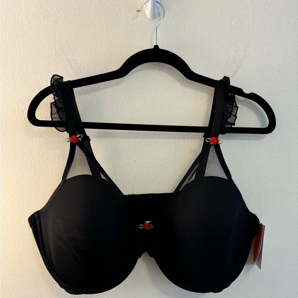Silky Mesh Flutter Strap T-Shirt Bra 2XL+ Eightball